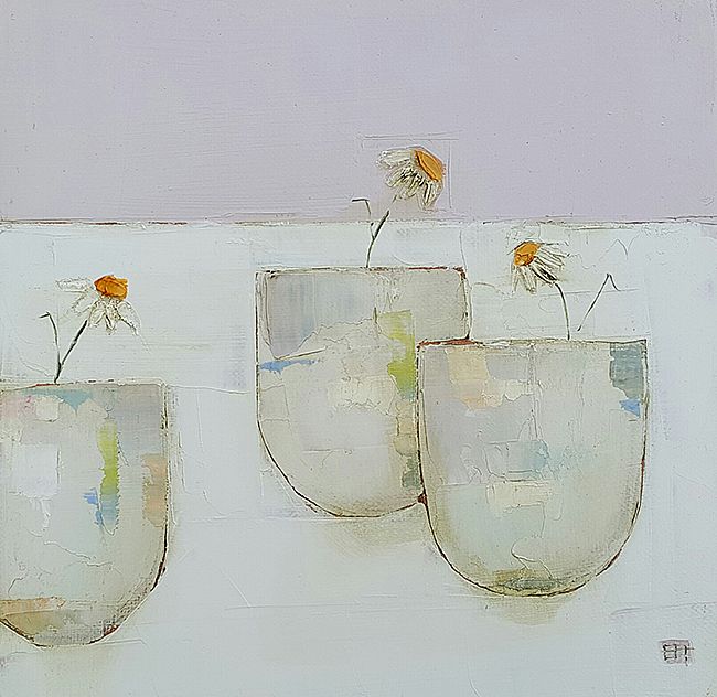Eithne  Roberts - Three daisy jars